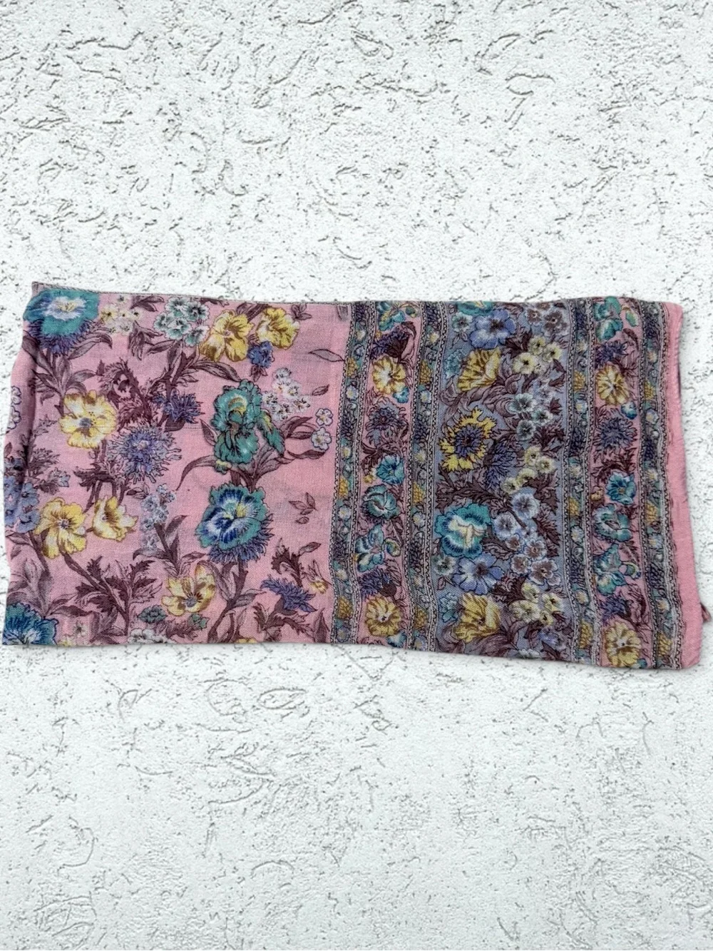 🌻Floral Pink Bandana Style Scarf-Made in India